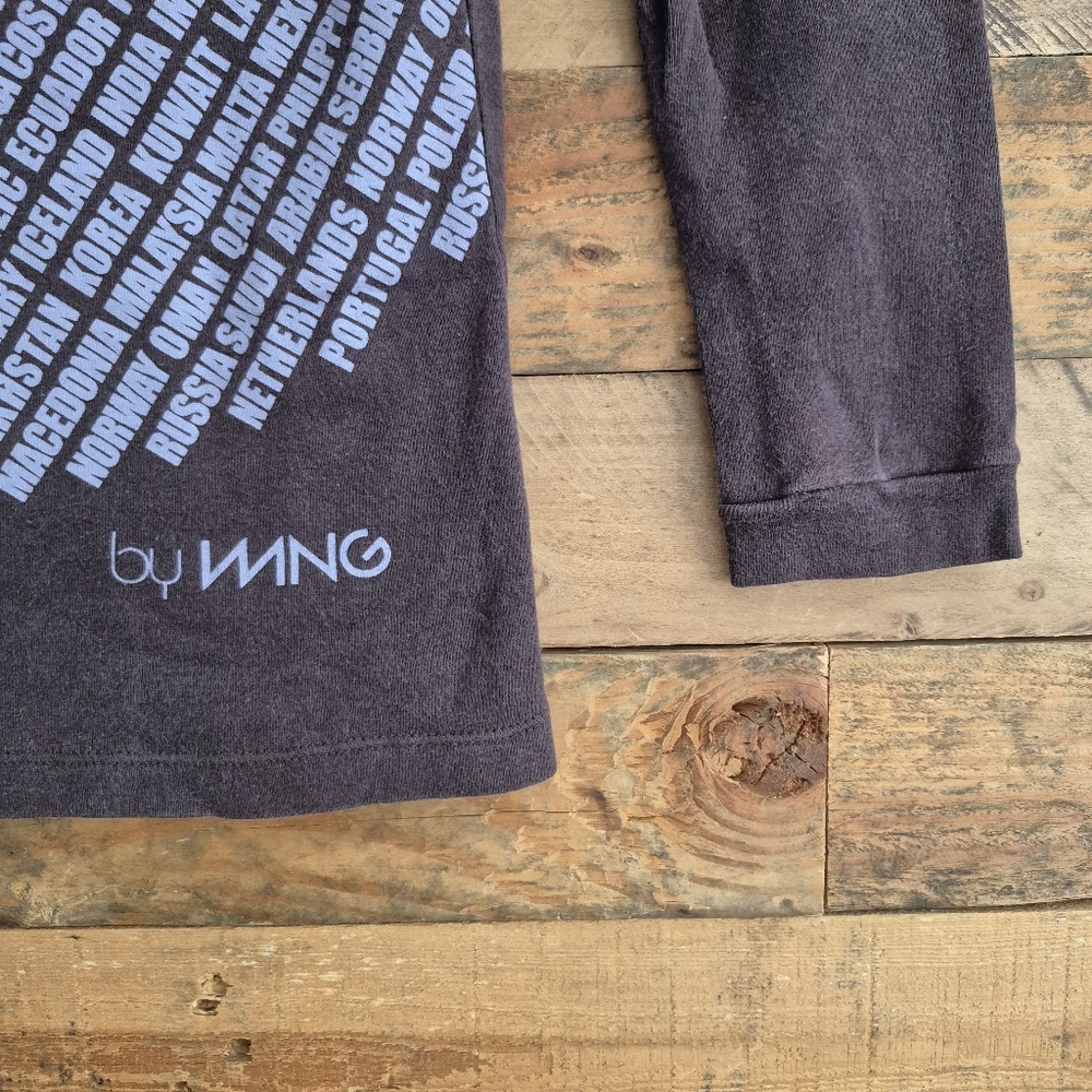 Mango Brown and White Diagonal Country-Print Long Sleeve Tee - Picture 6 of 11